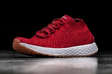 Red Nobull Alert Knit Runner Men's Running Shoes | CA G1127S